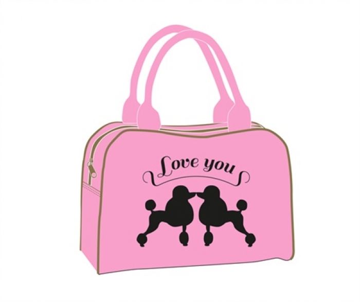 Shoulderbag Poodle love you PU - 1