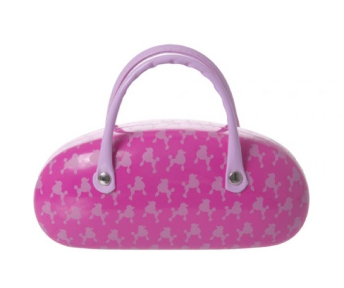 Sunglasses case Poodle fuschia pink - 1