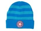 Beanie hat Star blue w.aqua stripes, BOX32