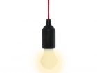 Pendant lamp Pull Light ABS black w. red wire