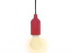 Pendant lamp Pull Light ABS red w. black wire