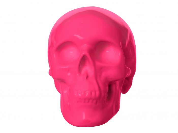 Moneybank Skull neon pink ceramic - 1