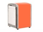 Napkin holder neon orange tin