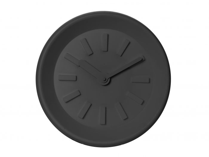 Wall clock Station black plastic - 1