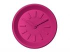 Wall clock Station pink plastic