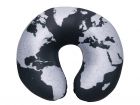 Neck pillow World Map black & grey w. hook