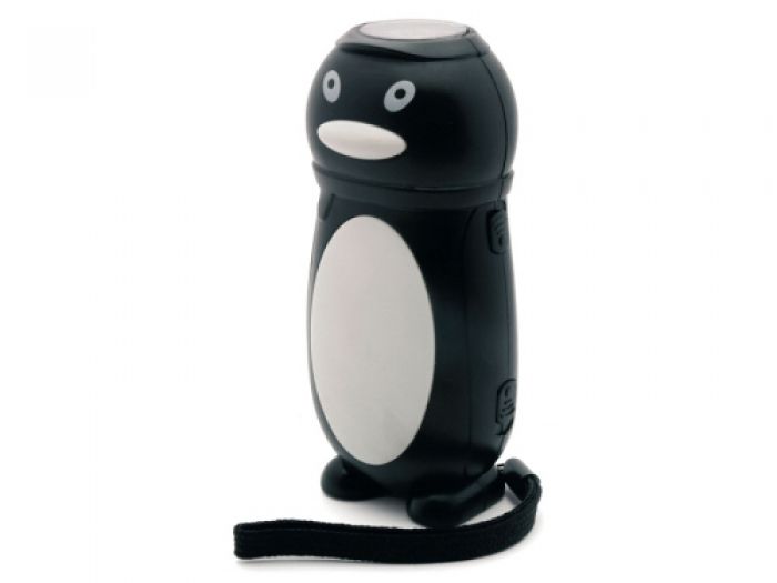Torch Penguin plastic black, 11,5 x 5 x 3,5cm - 1