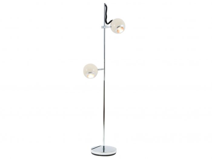 Floor lamp Retro metal 2 lights ivory - 1