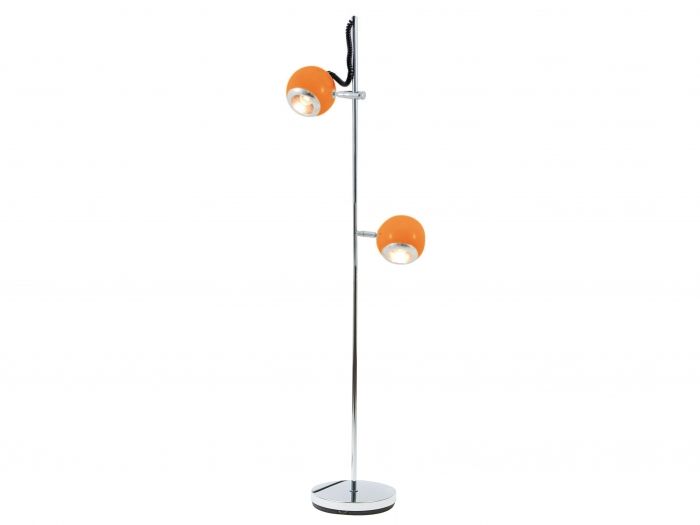 Floor lamp Retro metal 2 lights orange - 1